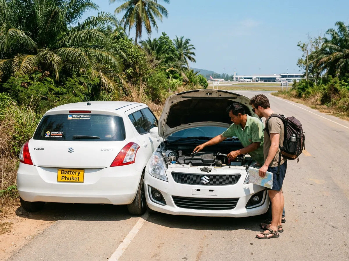 Car battery service in Phuket Airport (HKT), Phuket