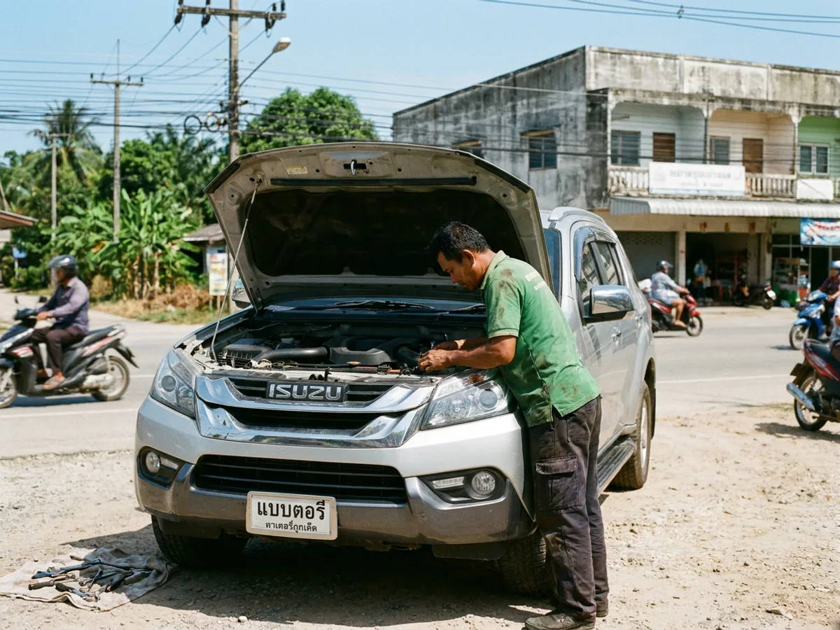 Car battery service in Chalong, Phuket