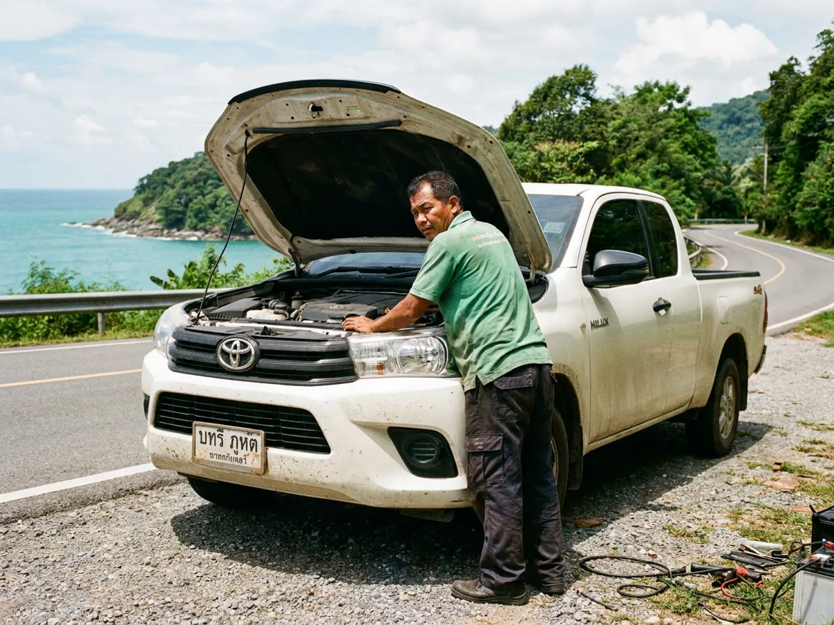 Car battery service in Kamala, Phuket