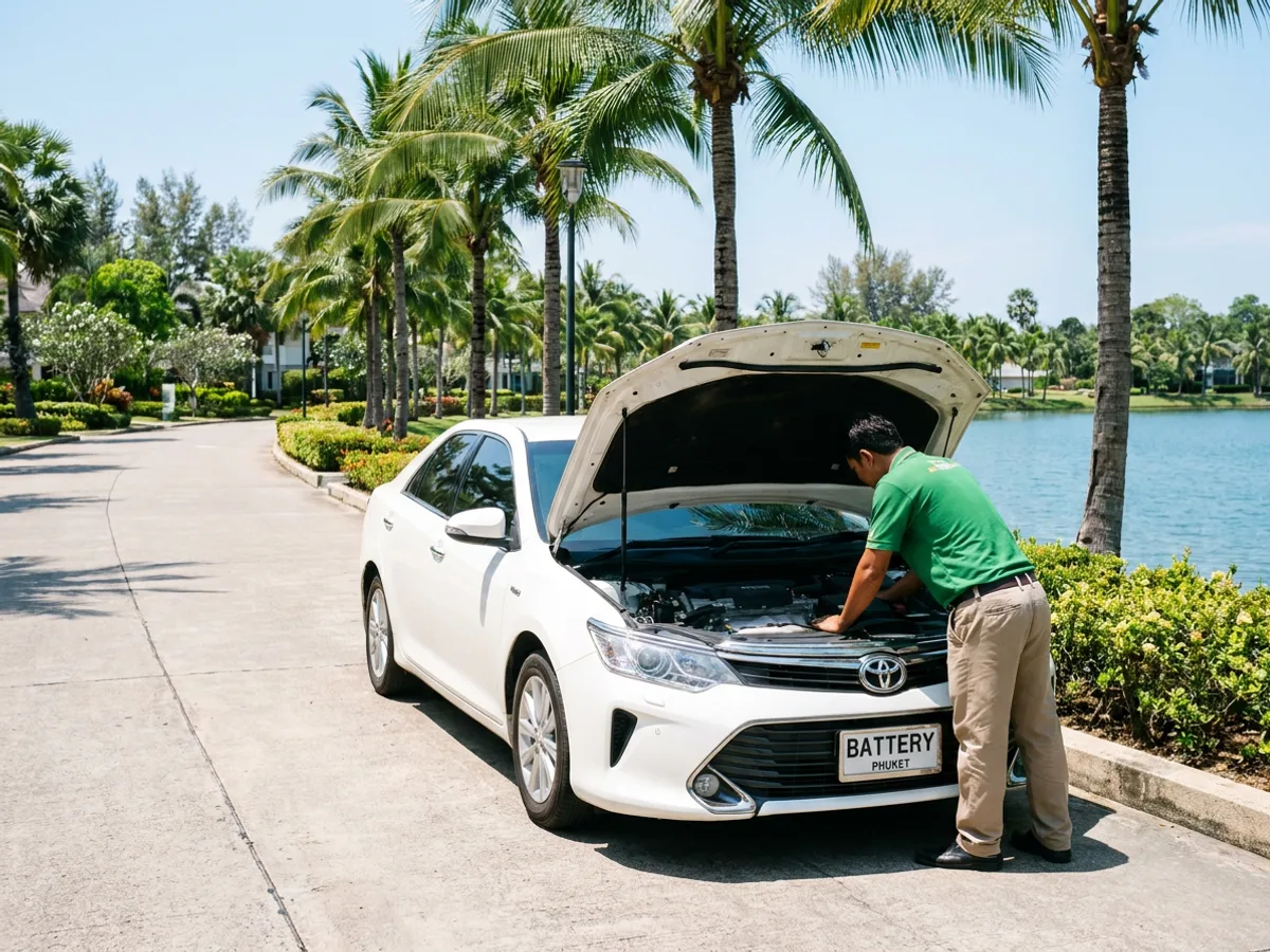 Car battery service in Laguna, Phuket