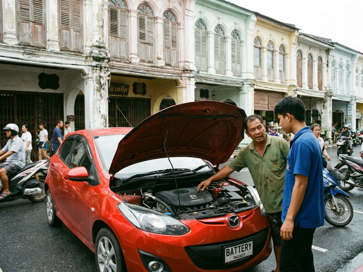 Car battery service in Phuket Town, Phuket