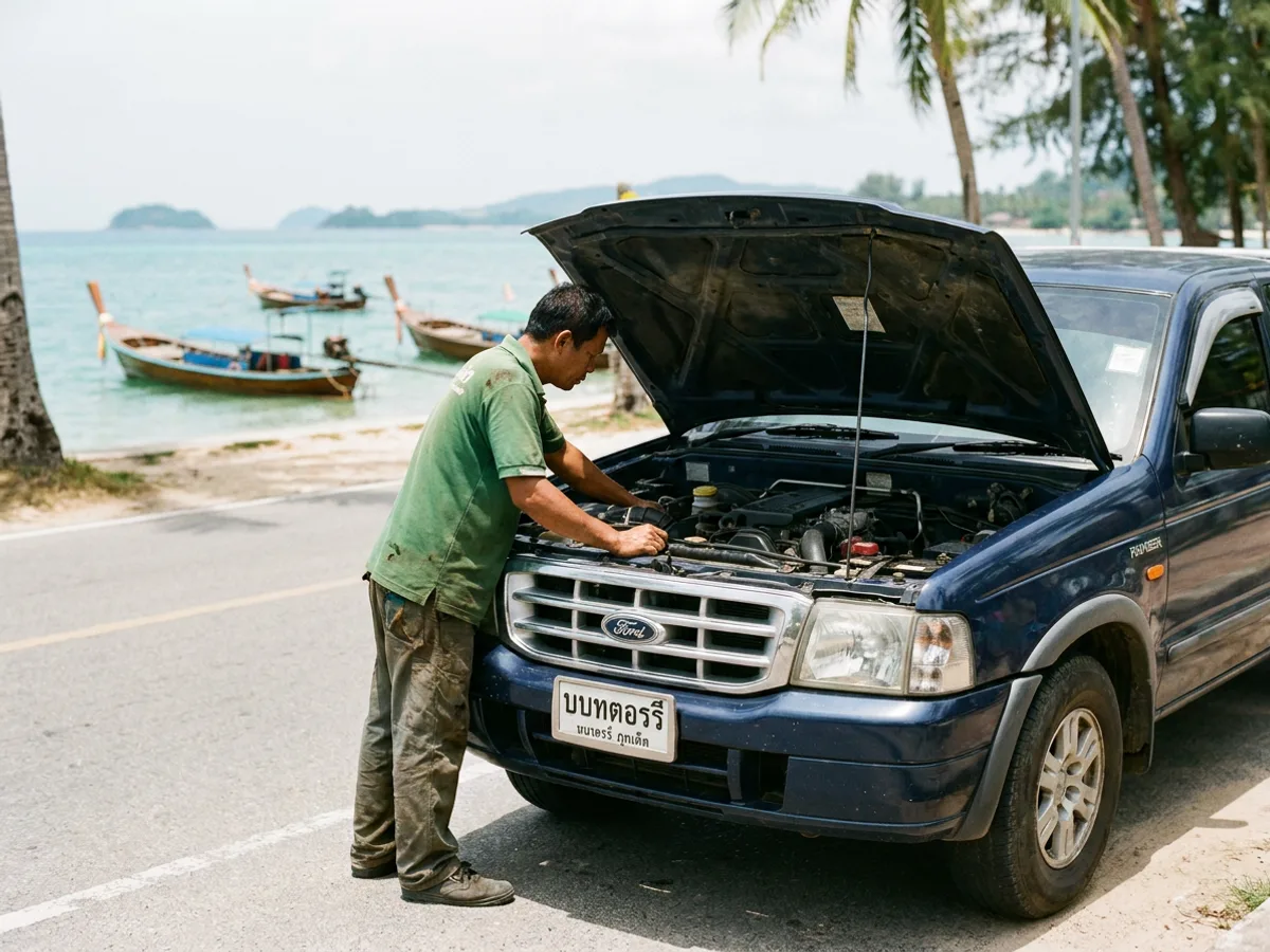 Car battery service in Rawai, Phuket
