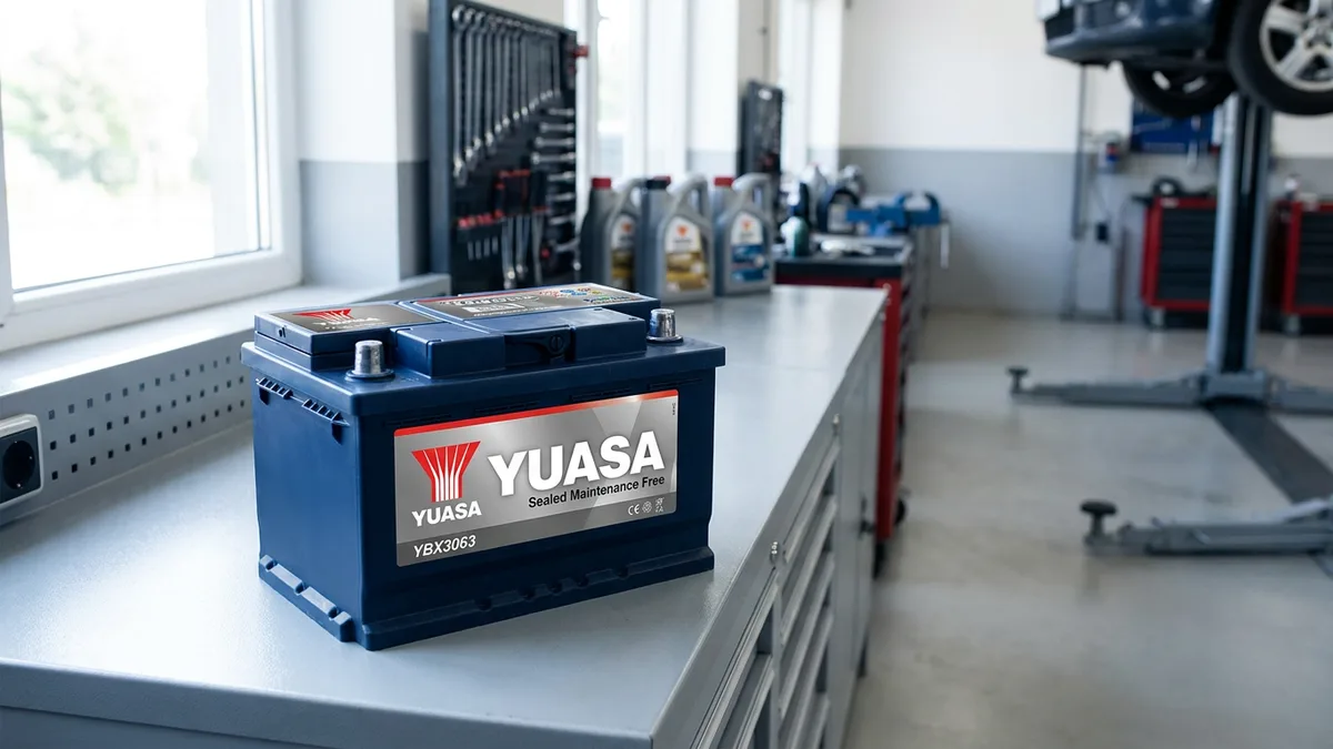 Yuasa car battery fitted in Phuket