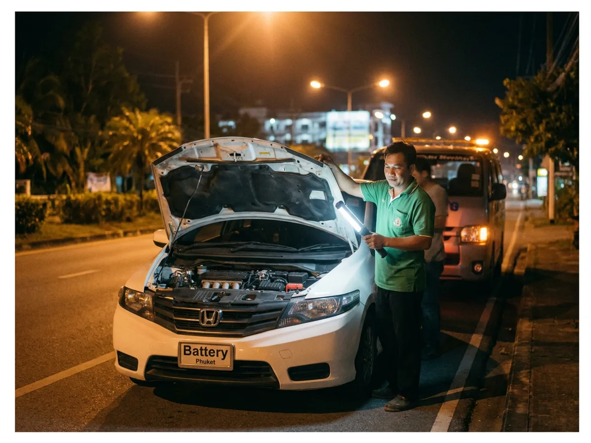 24-Hour Emergency Car Battery Service in Phuket