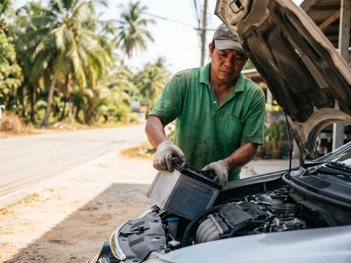 Mobile Car Battery Replacement in Phuket